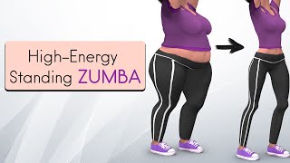 HighEnergy Standing Zumba  Dance Workout for Weight Loss [upl. by Leahcimaj311]