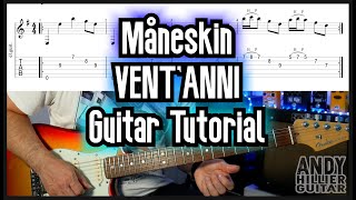 Måneskin VENTANNI Guitar Tutorial Lesson [upl. by Silda]