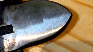 How To Easily Remove tempering colours from steel knifemaking [upl. by Prior49]