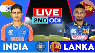 India vs Sri Lanka 2nd ODI Match Live  IND vs SL Today ODI Match Live  Live Score amp Commentary [upl. by Tay596]