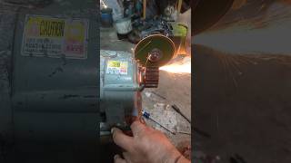 Remove gearbox shaft sprocket using angle grinder gearbox sprocket short [upl. by Ssalguod98]