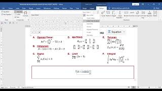 Mengetik Simbol dan Ekspresi Matematika [upl. by Melisent]