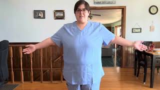 Fabletics Plus Size Scrubs Mini Haul amp Try On [upl. by Doowron]