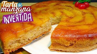 Tarta de manzana invertida o bizcocho de manzana al caramelo  Recetas paso a paso  Loli Dominguez [upl. by Hannaj]