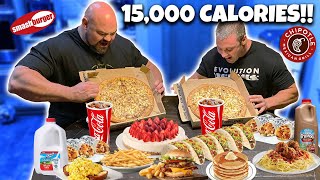 EATING MY OLD STRONGMAN DIET FOR A DAY  15000 CALORIES [upl. by Blackwell]