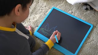 LCD Writing Tablet for Kids 15 inch Doodle Board Review  Wicue [upl. by Inigo621]