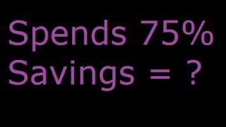 Percentage Solved example based on Expenses and Saving percentage [upl. by Durno]