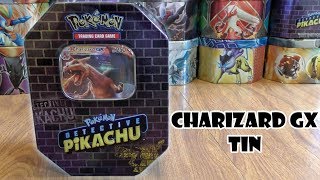 Detective Pikachu Charizard GX Tin Opening [upl. by Maisie]