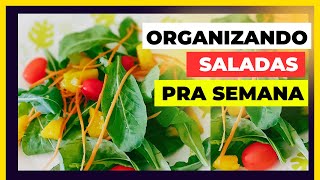 COMO ORGANIZO AS SALADAS PRA SEMANA TODA  3 saladas que duram a semana toda na geladeira saladas [upl. by Regnig]