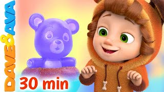 🤗 Five Little Gummy Bears and More Nursery Rhymes  ABC Song  Baby Songs by Dave and Ava 🤗 [upl. by Ioves]