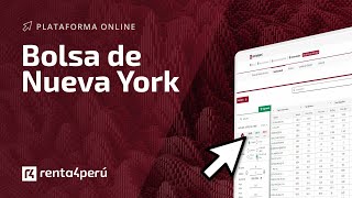 Bolsa de Nueva York  Tutorial plataforma Renta 4 [upl. by Nylkoorb]