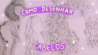 COMO DESENHAR CABELO FEMININO TUTORIAL PARA INICIANTES [upl. by Yllas]