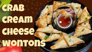 Crab Cream Cheese Wontons also known as crab puff or crab rangoon shorts [upl. by Aseneg904]