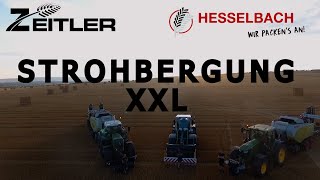 Strohbergung XXL Zeitler u Hesselbach mit zwei Claas Quadrant 5300FC  QUADRO PAC V und Torion1812 [upl. by Carry]