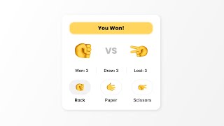 Build Rock Paper Scissors Using HTML CSS amp JavaScript  JavaScript Game Project [upl. by Dynah]