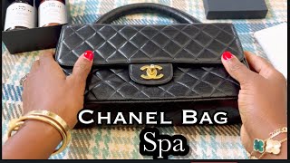 Chanel Bag Restoration At Home Spa  How To Care For Luxury Leather Bags [upl. by Llenreb]