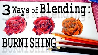 How to blend colored pencils part 3 ● Burnishing ● Coloring Tips [upl. by Acirred]