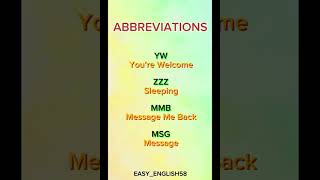 ABBREVIATIONS [upl. by Baudin]