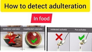 How to detect adulteration of food at home fssai [upl. by Aneehsor]