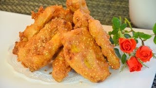 How to Make Thai Fried Bananas กล้วยทอดแสนอร่อย [upl. by Skoorb]