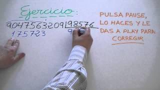 Aprender a dividir con 5 cifras en el divisor Ejercicio 39 [upl. by Esiouqrut685]