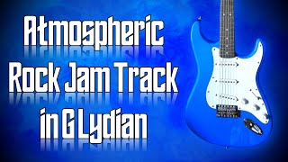 Atmospheric Rock Jam Track in G Lydian 🎸 Guitar Backing Track [upl. by Ecinhoj]