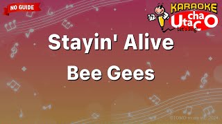 Stayin Alive – The Bee Gees Karaoke no guide [upl. by Ahiel778]