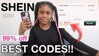 The BEST SHEIN COUPON CODE 2024  new updated active SHEIN discount code [upl. by Celeski]