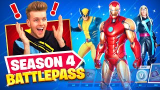 NEW SEASON 4 Marvel BATTLEPASS Iron Man Thor  Wolverine [upl. by Icat]