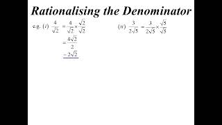 11X1 T02 04 rationalising the denominator 2023 [upl. by Ariahaj29]