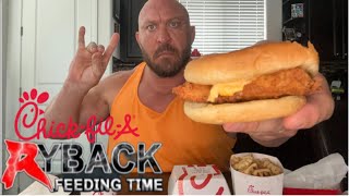 Ryback Goes All Out On ChikFilA Honey Pepper Pimento Chicken Sandwiches [upl. by Yak]