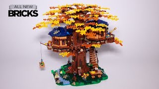 Lego Ideas 21318 Treehouse Speed Build [upl. by Nylad]