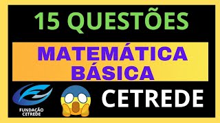 QUESTÕES CETREDE DE MATEMÁTICA BÁSICA matemática concursos pedagogos magistério mathematics [upl. by Noble275]