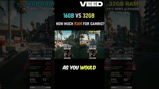 16GB RAM vs 32GB RAM  How Much RAM Do You Need For Gaming in 2024 gaming ram pcbuild shorts [upl. by Madai365]