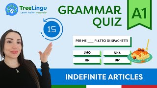 Italian Grammar Quiz A1  Indefinite Articles pt4 🇮🇹  Learn Italian naturally [upl. by Ruby]