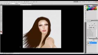 How to draw Hair Photoshop Part 1 [upl. by Alpheus801]