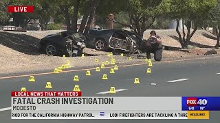 Modesto police investigate fatal car crash [upl. by Krantz]