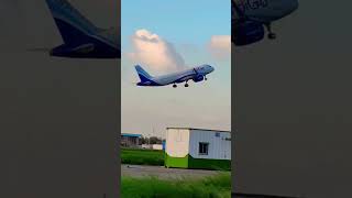 Flight Take off from Runway A Spectacular View aeroplane shorts trending travel [upl. by Annaehs]