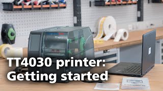 Thermal transfer printer how to use the TT4030 tutorial video EN [upl. by Goldshlag701]