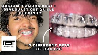 2 CUSTOM DIAMOND DUST GRILLZ FROM THE ICEGIANT REVIEW [upl. by Furnary]