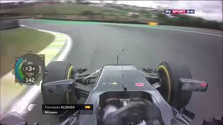 F1Brazil Grand Prix 2016 Alonso Q3 lap onboard 1 12 266 [upl. by Watanabe336]