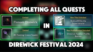 I COMPLETED ALL QUESTS  Direwick Festival 2024 🔪Survive the Killer [upl. by Felizio]