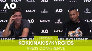 KokkinakisKyrgios Press Conference SF  Australian Open 2022 [upl. by Hubert915]