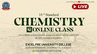 Chemistry Online Class  Excel Pu College Guruvayanakere [upl. by Angelle]