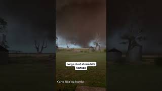 Large dust storm hits central Kansas [upl. by Tompkins]