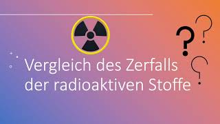 Halbwertszeit Teil 1  radioaktiver Zerfall  Zerfallsrechnung  Zerfallsprozess [upl. by Narba]