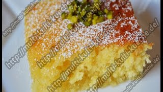 Rezept  Rezepte Irmik Revani Tatlisi  Grießkuchen mit Zuckersirup [upl. by Hodge]