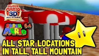 Super Mario 64 3D AllStars All Star Locations In Tall Tall Mountain [upl. by Llemej897]