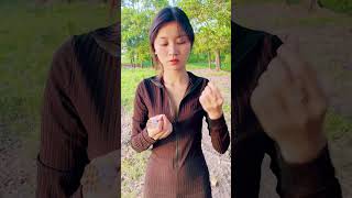 ✅ Girl shows off SURVIVAL skills 🔥 making fire in the forest shorts camping survival bushcraft [upl. by Hakaber904]