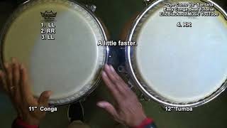 OYE COMO VA Santana On Congas  Easy Conga Beat Tutorial 😎 Tito Puente EricBlackmonGuitar [upl. by Phineas83]